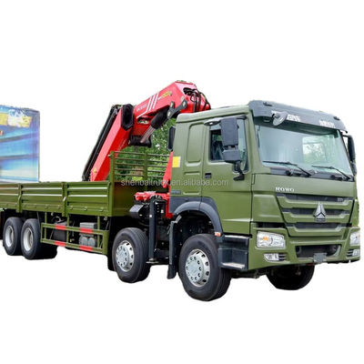 quality  CRANE China SinoTruck HOWO 8x4 12 Wheels Truck Crane 16 20 TRUCK 25 Ton Knuckle Boom Lorry Mounted Crane For Sale factory