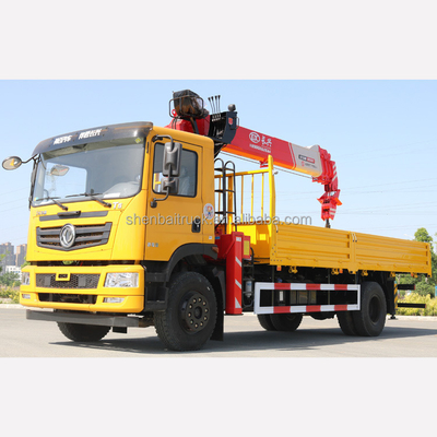 TRUCK CRANE Dongfeng T5 4x2 6 Wheels Lorry Straight Telescopic Boom Cargo Truck Mounted Crane With 6 8 10 Ton Lift Hydraulic For Sale