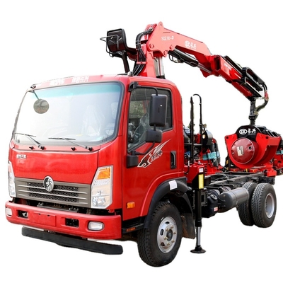 TRUCK CRANE SINOTRUK CDW 4x2 6 Wheels Lorry Telescopic Knuckle Boom Cargo Truck Mounted Crane With 4 Ton Folding Lift Hydraulic For Sale