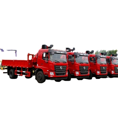 TRUCK CRANE China 4Ton 3 Section Folding Arm Boom Lift Small Hydraulic Knuckle Telescopic Truck Cranes On Sale