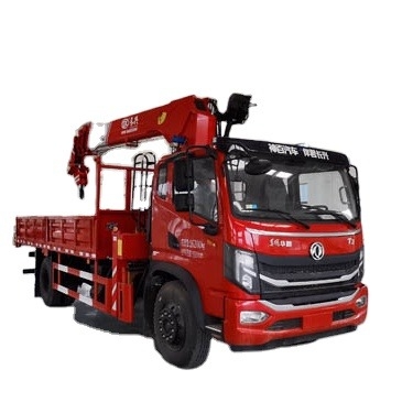TRUCK CRANE Cargo Truck Mounted 6.3T 8T Crane Stiff Boom Truck Telescopic