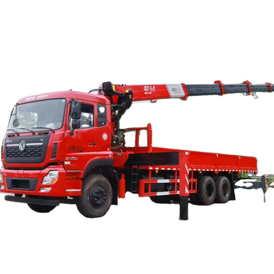CRANE DONGFENG Kinland TRUCK KL 6X4 10 Wheels Straight Telescopic Boom Cargo Truck Mounted Crane With 12t 5 Section Hydraulic Lift Arm