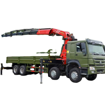 TRUCK CRANE High quality China Sinotruck HOWO 8x4 loader truck with 20 ton knuckle boom cranes mounted on sale