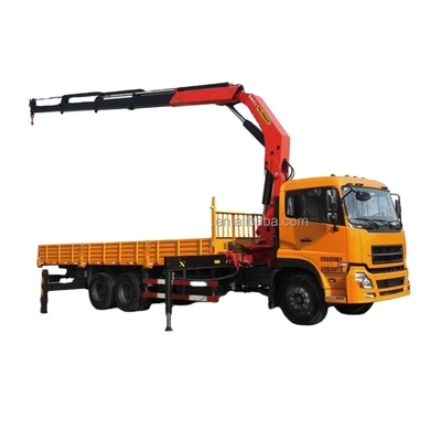 TRUCK CRANE dongfeng 12 ton crane truck 6x4 truck with NEW SQ12SK4Q crane truck mounted folding arm crane for sale