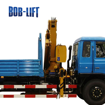 Jib Crane 6 Ton Telescopic Boom Truck Mounted Crane Yellow Winch Hydraulic Electric