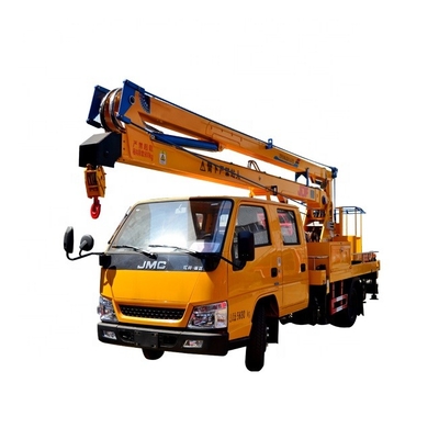 HQ60/50mm JMC Steel Plate 14m Articulated Boom Truck Mounted Aerial Work Platform Bucket Truck