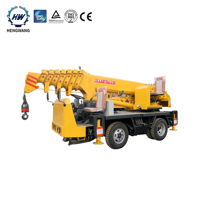 Mobile Crane Hengwang 8 Ton 4x4 4x4 Truck Hydraulic Truck Crane Brick Straight Boom Pick Up Truck Crane